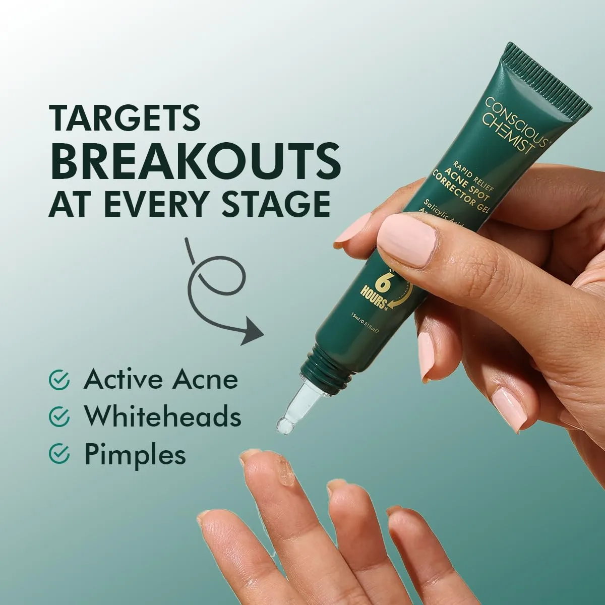 Conscious Chemist Rapid Relief Acne Spot Corrector Gel - Image 3