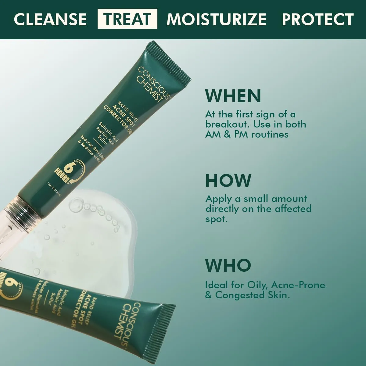 Conscious Chemist Rapid Relief Acne Spot Corrector Gel - Image 4