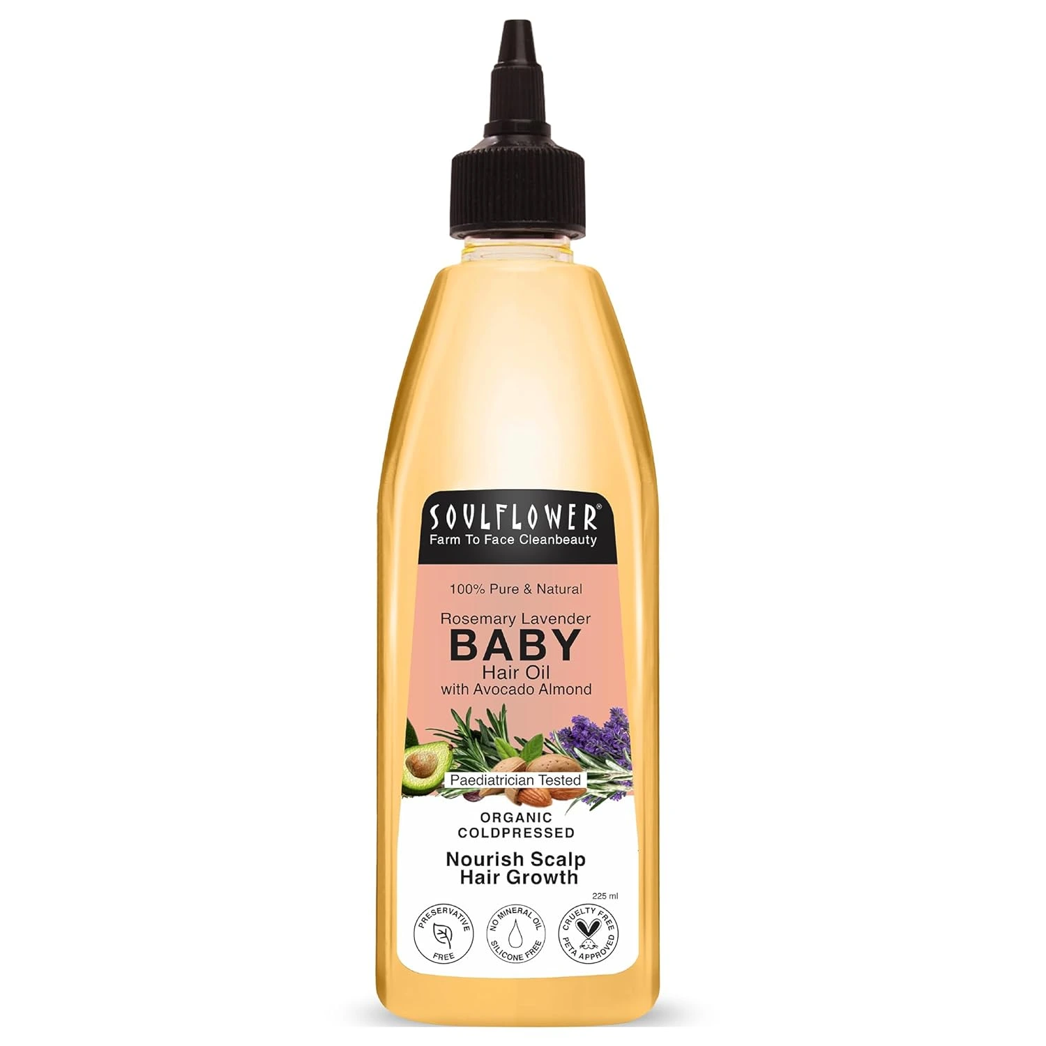 Soulflower Rosemary Baby Hair Oil for Hair Growth