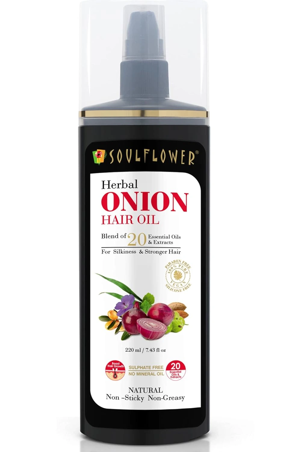 Soulflower Amla and Onion Hair Oil Soulflower Amla and Onion Hair Oil-Pack Size-220ml