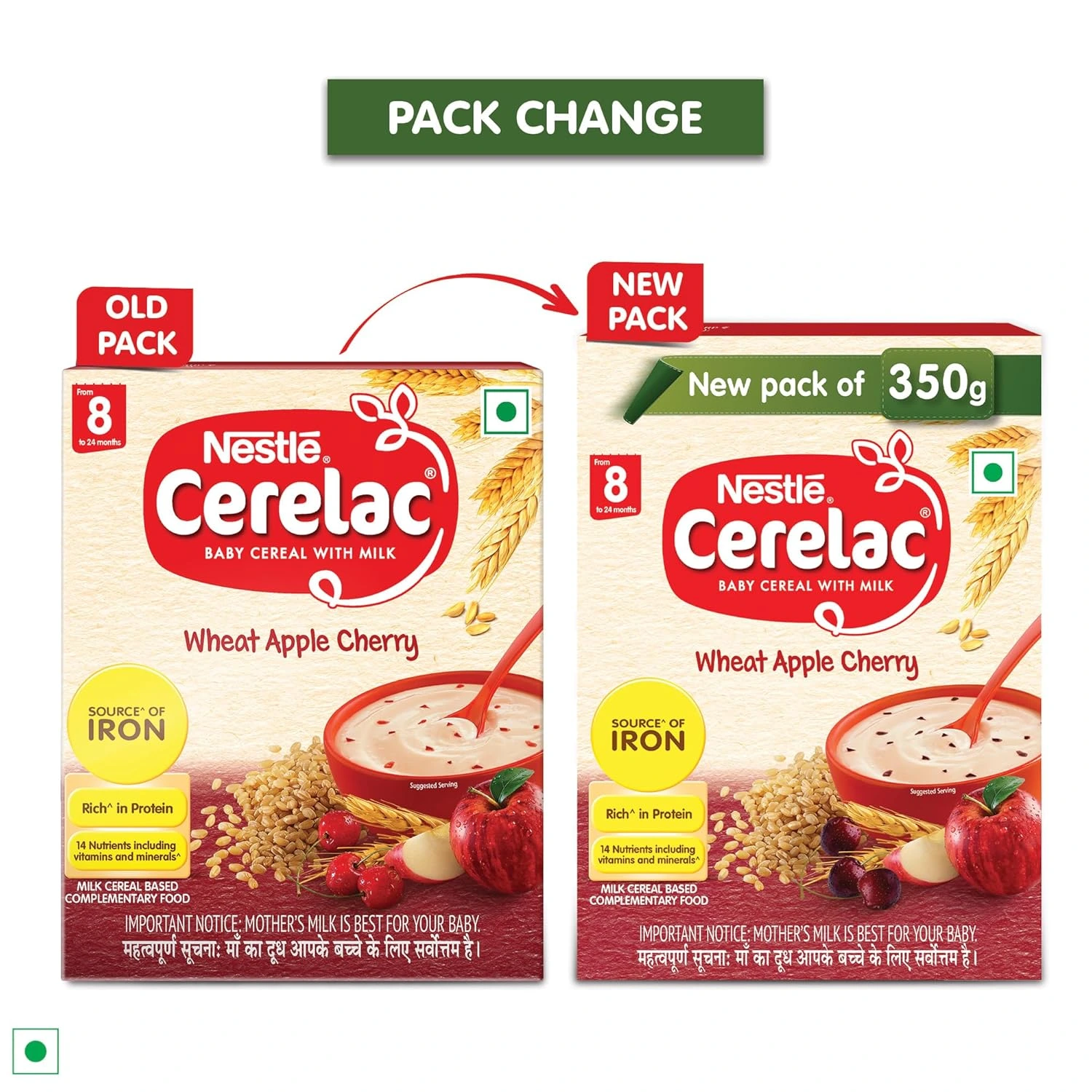 Nestle Cerelac Baby Cereal With Milk - Wheat Apple Cherry - Image 8